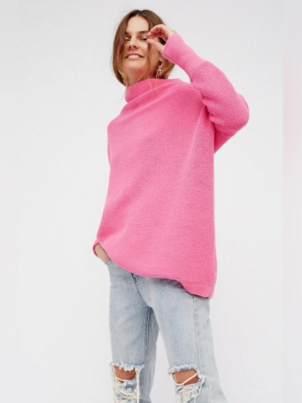 Free People Ottoman Tunic in Electric Pink